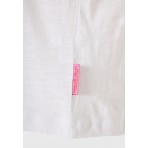 Funky Buddha Γυναικεία Κοντομάνικη Μπλούζα Λευκή