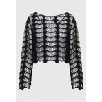 Funky Buddha Γυναικεία Μακρυμάνικη Μπλούζα Μαύρη