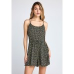 Funky Buddha Floral Ολόσωμο Σορτς Γυναικείο (FBL013-102-12-BLACK)