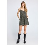 Funky Buddha Floral Ολόσωμο Σορτς Γυναικείο (FBL013-102-12-BLACK)