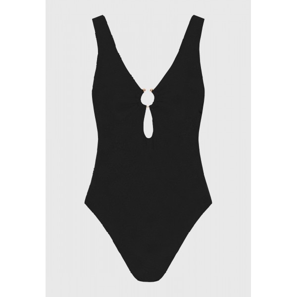 Funky Buddha Towel Pattern Μαγιό Ολόσωμο Γυναικείο (FBL013-102-16-BLACK)