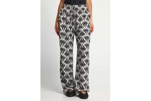 Funky Buddha Wide Leg Παντελόνα Γυναικεία (FBL013-103-02-BLACK)