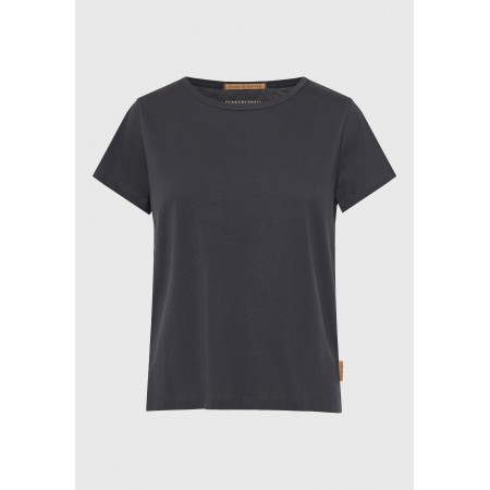 Funky Buddha The Basics Collection Γυναικείο Κοντομάνικο T-Shirt Ανθρακί