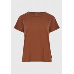 Funky Buddha The Basics Collection Γυναικείο Κοντομάνικο T-Shirt Καφέ