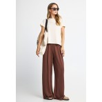 Funky Buddha The Basics Collection Γυναικείο Κοντομάνικο T-Shirt Εκρού