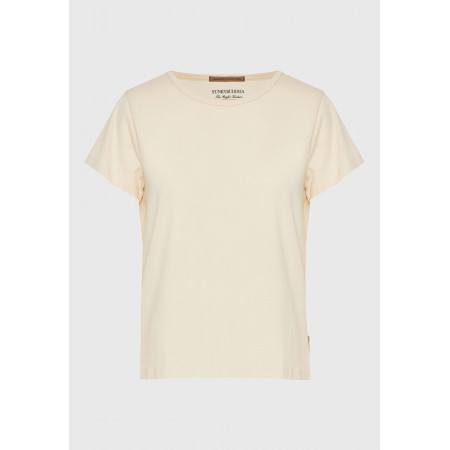 Funky Buddha The Basics Collection Γυναικείο Κοντομάνικο T-Shirt Εκρού