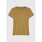 Funky Buddha The Basics Collection Γυναικείο Κοντομάνικο T-Shirt Λαδί