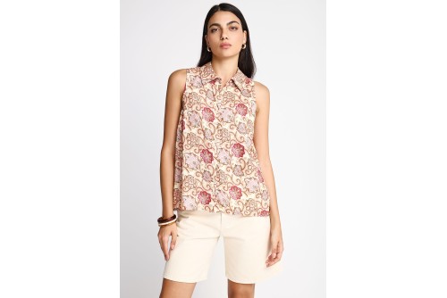 Funky Buddha Γυναικείο Πουκάμισο Casual (FBL013-103-05-PINK-LEMONADE)