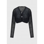 Funky Buddha Γυναικεία Κοντή Ζακέτα Μαύρη