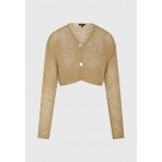 Funky Buddha Γυναικεία Κοντή Ζακέτα Μπεζ