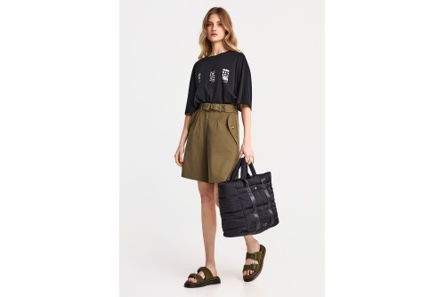 Funky Buddha Καπιτονέ Τσάντα Ώμου - Χειρός (FBL013-103-10-BLACK)