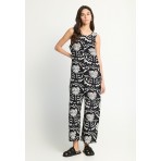 Funky Buddha Boho Γυναικεία Ολόσωμη Φόρμα Μαύρη, Λευκή
