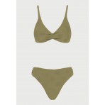 Funky Buddha Towel Pattern Μαγιό Bikini Top Γυναικείο (FBL013-103-16T-OLIVE)