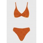 Funky Buddha Towel Pattern Μαγιό Bikini Top Γυναικείο (FBL013-103-16T-SPICY-PUMPKIN)