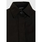 Funky Buddha Lyocell Γυναικεία Ολόσωμη Φόρμα με Γιακά Μαύρη