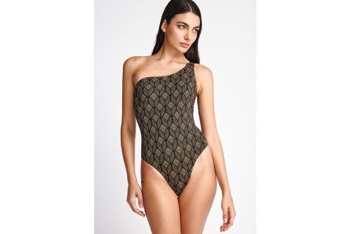 Funky Buddha Μαγιό Ολόσωμο Γυναικείο (FBL013-104-16-BLACK)