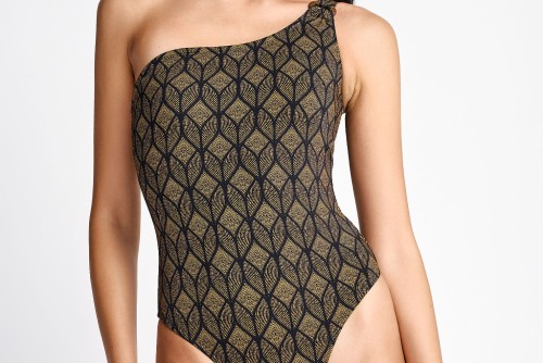 Funky Buddha Μαγιό Ολόσωμο Γυναικείο (FBL013-104-16-BLACK)