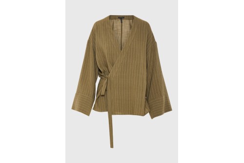 Funky Buddha Striped Κιμονό Γυναικείο (FBL013-105-01-DUSTY-OLIVE)