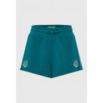 Funky Buddha Γυναικείο Αθλητικό Σορτς Πράσινο