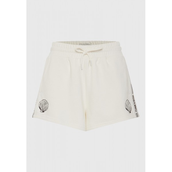 Funky Buddha Loose Σορτς Αθλητικό Γυναικείο (FBL013-105-03-OFF-WHITE)