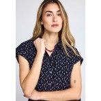Funky Buddha  Γυναικείο Casual Πουκάμισο Μπλε Σκούρο