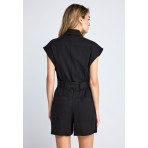 Funky Buddha Zippered Ολόσωμο Σορτς Γυναικείο (FBL013-105-12-BLACK)