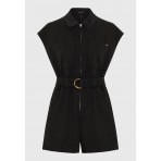 Funky Buddha Zippered Ολόσωμο Σορτς Γυναικείο (FBL013-105-12-BLACK)