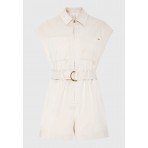 Funky Buddha Zippered Ολόσωμο Σορτς Γυναικείο (FBL013-105-12-CLOUD-CREAM)