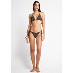 Funky Buddha Γυναικείο Μαγιό Bikini Top Μαύρο, Καφέ
