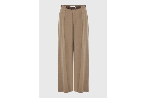 Funky Buddha Casual Wide Leg Παντελόνα Γυναικεία (FBL013-106-02-CIGAR)