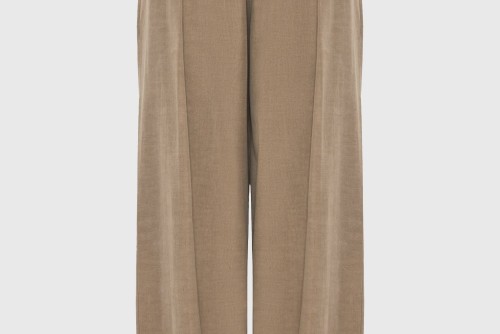 Funky Buddha Casual Wide Leg Παντελόνα Γυναικεία (FBL013-106-02-CIGAR)