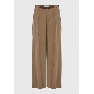 Funky Buddha Casual Wide Leg Παντελόνα Γυναικεία (FBL013-106-02-CIGAR)