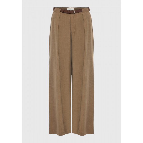 Funky Buddha Casual Wide Leg Παντελόνα Γυναικεία (FBL013-106-02-CIGAR)