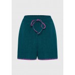 Funky Buddha Γυναικείο Αθλητικό Σορτς Πράσινο, Φούξια