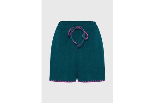 Funky Buddha Towel Σορτς Αθλητικό Γυναικείο (FBL013-106-03-EMERALD)