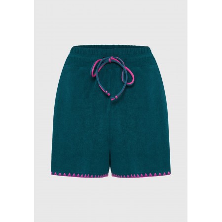 Funky Buddha Γυναικείο Αθλητικό Σορτς Πράσινο, Φούξια