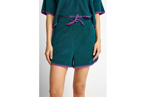 Funky Buddha Towel Σορτς Αθλητικό Γυναικείο (FBL013-106-03-EMERALD)