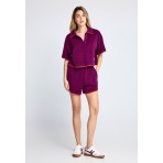 Funky Buddha Γυναικείο Αθλητικό Σορτς Βιολετί, Πορτοκαλί