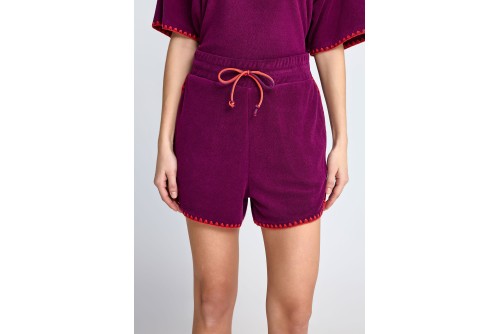 Funky Buddha Towel Σορτς Αθλητικό Γυναικείο (FBL013-106-03-GRAPE-JUICE)