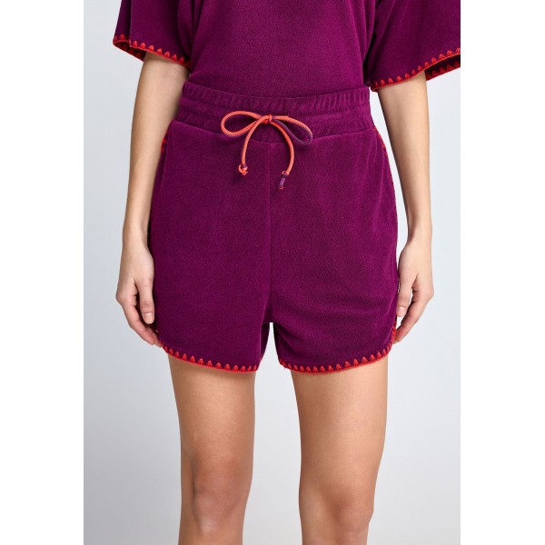 Funky Buddha Towel Σορτς Αθλητικό Γυναικείο (FBL013-106-03-GRAPE-JUICE)