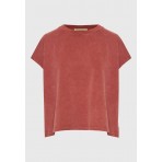 Funky Buddha Γυναικεία Κοντομάνικη Μπλούζα Κεραμιδί