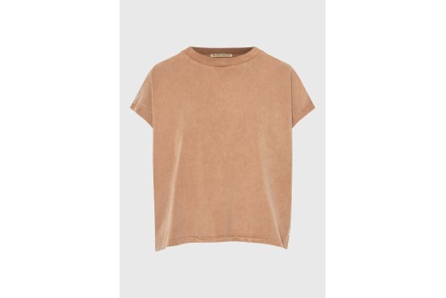 Funky Buddha Slit Sleeve T-Shirt Γυναικείο (FBL013-106-04-TOBACCO-BROWN)