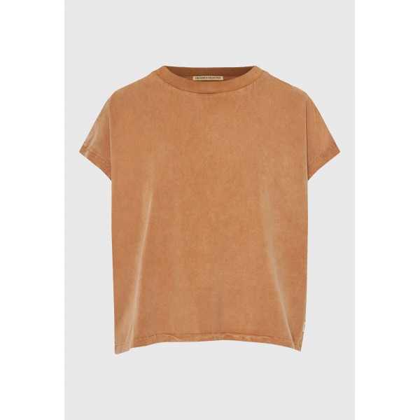 Funky Buddha Slit Sleeve T-Shirt Γυναικείο (FBL013-106-04-TOBACCO-BROWN)