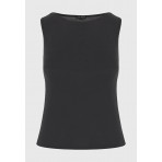 Funky Buddha Γυναικείο Αμάνικο Τοπ Μαύρο