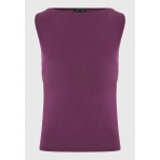 Funky Buddha Γυναικείο Αμάνικο Τοπ Βιολετί