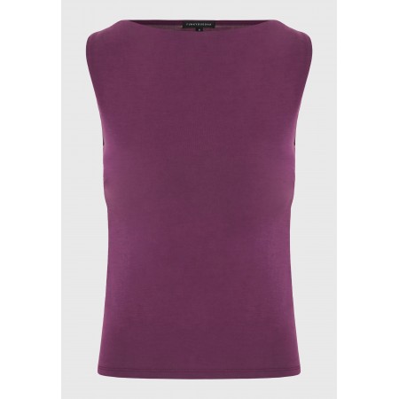 Funky Buddha Γυναικείο Αμάνικο Τοπ Βιολετί