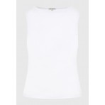 Funky Buddha Γυναικείο Αμάνικο Τοπ Λευκό