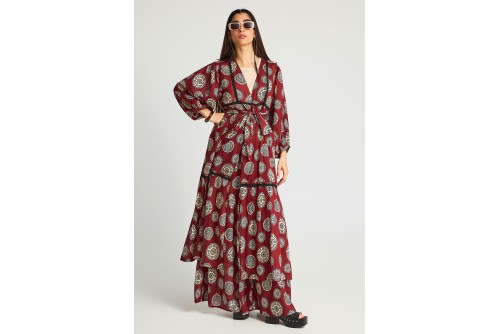 Funky Buddha Κιμονό (FBL013-107-01-HENNA-BROWN)