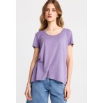 Funky Buddha The Basics Collection T-Shirt Γυναικείο (FBL013-107-04-DUSTY-LAVENDER)