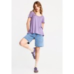 Funky Buddha The Basics Collection T-Shirt Γυναικείο (FBL013-107-04-DUSTY-LAVENDER)